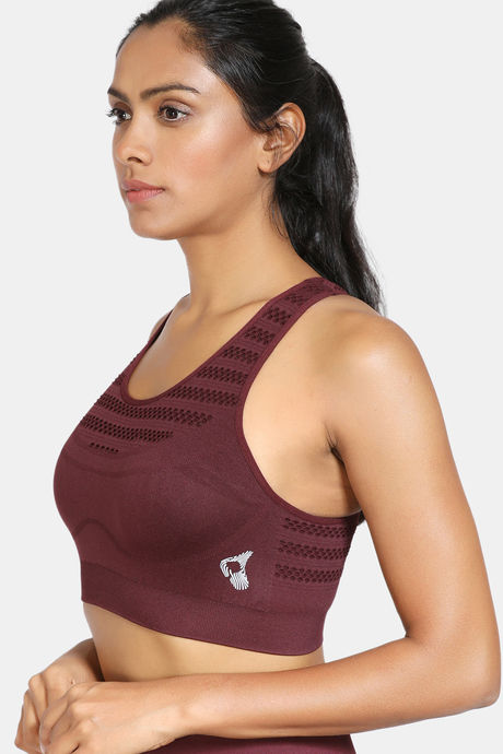 Zelocity Sports Bra With Removable Padding -Wine — image 2