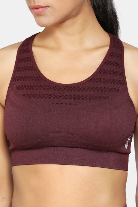 Zelocity Sports Bra With Removable Padding -Wine — image 4