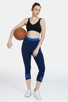 Zelocity Fleece lined Wide Waist Band Sports Bra - Black — thumbnail 5