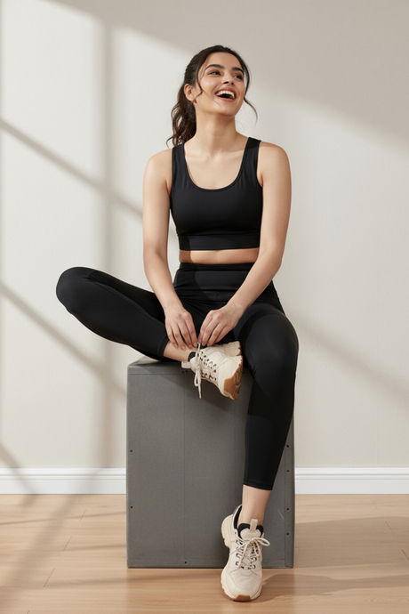Zelocity Quick Dry Gym Leggings - Black — image 5