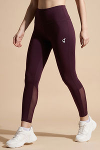 Zelocity Quick Dry Gym Leggings - Fig — thumbnail 2