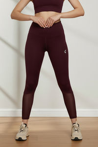 Zelocity Quick Dry Gym Leggings - Fig — thumbnail 4