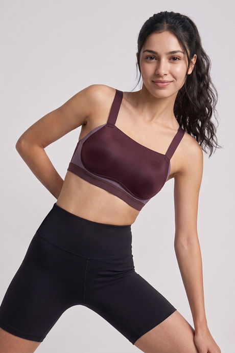 Zelocity High Impact Quick Dry Padded Sports Bra - Fig Buy Zelocity High Impact Quick Dry Padded Sports Bra - Fig