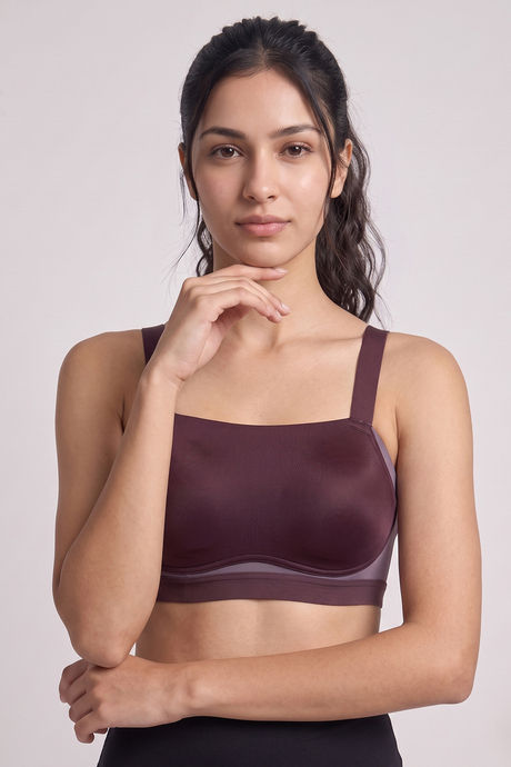 Zelocity High Impact Quick Dry Padded Sports Bra - Fig — image 3