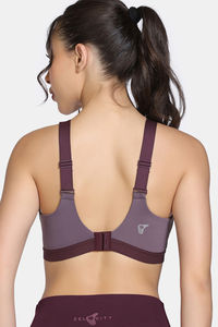 Zelocity High Impact Quick Dry Padded Sports Bra - Fig — thumbnail 3