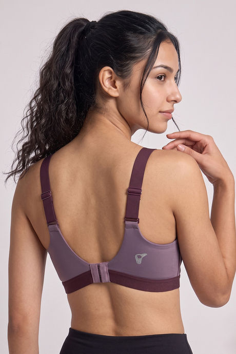 Zelocity High Impact Quick Dry Padded Sports Bra - Fig — image 4