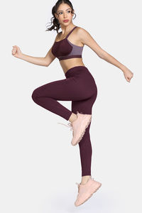 Zelocity High Impact Quick Dry Padded Sports Bra - Fig — thumbnail 5