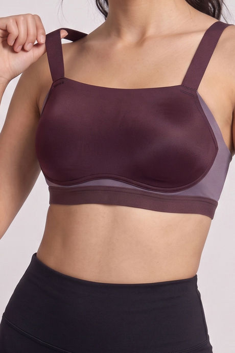 Zelocity High Impact Quick Dry Padded Sports Bra - Fig — image 6