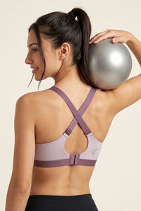 Zelocity High Impact Quick Dry Padded Sports Bra - Flint — thumbnail 1