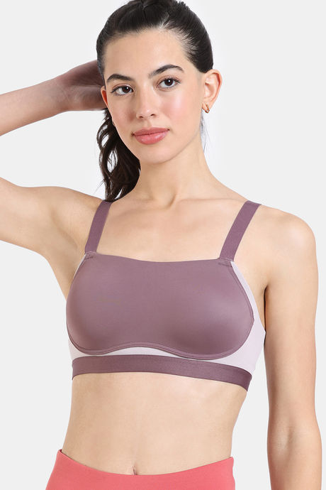 Zelocity High Impact Quick Dry Padded Sports Bra - Flint — image 2