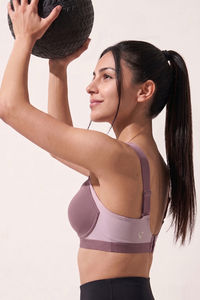 Zelocity High Impact Quick Dry Padded Sports Bra - Flint — thumbnail 4