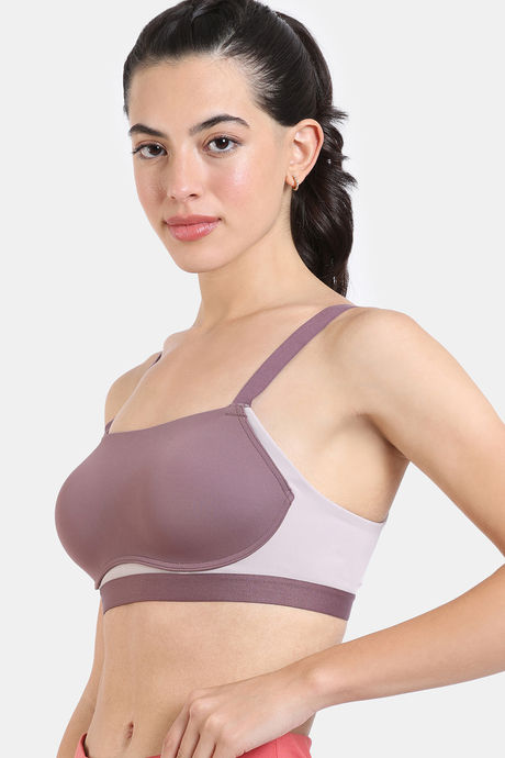 Zelocity High Impact Quick Dry Padded Sports Bra - Flint — image 5