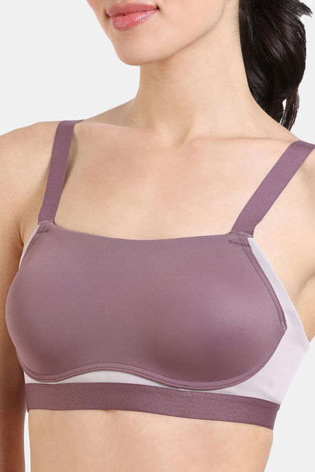 Zelocity High Impact Quick Dry Padded Sports Bra - Flint — image 7