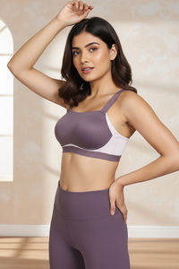 Zelocity High Impact Quick Dry Padded Sports Bra - Moonscape — thumbnail 2