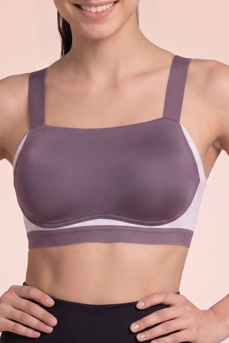 Zelocity High Impact Quick Dry Padded Sports Bra - Moonscape — image 5