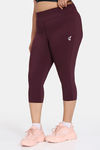 Zelocity True Curv Quick Dry 3/4Th Training Leggings - Burgundy — thumbnail 2