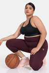 Zelocity True Curv Quick Dry 3/4Th Training Leggings - Burgundy — thumbnail 4