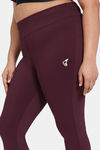 Zelocity True Curv Quick Dry 3/4Th Training Leggings - Burgundy — thumbnail 5