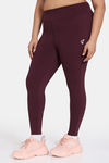 Zelocity True Curv Quick Dry Training Leggings - Burgundy — thumbnail 2
