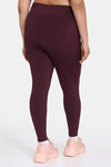 Zelocity True Curv Quick Dry Training Leggings - Burgundy — thumbnail 3