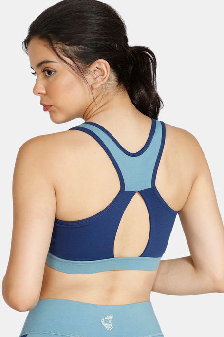 Zelocity Sports Bra With Removable Padding  - Adriatic Blue — image 3