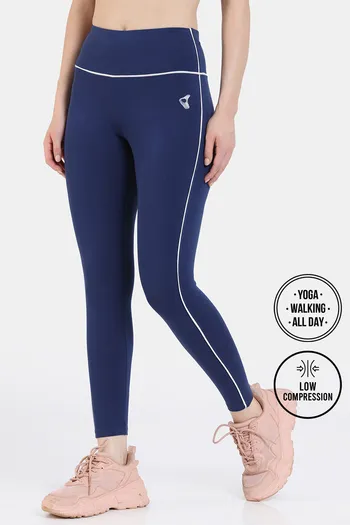 model image of Zelocity All Day Yoga Leggings - Navy Peony