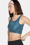 Zelocity Medium Impact Moisture Wicking Sports Bra with Removable Padding - Tapestry — thumbnail 3