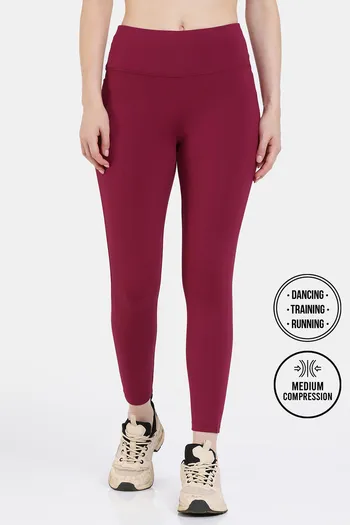 Zelocity Quick Dry Gym Leggings - Beet Red