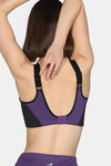 Zelocity Medium Impact Quick Dry Sports Bra with Removable Padding - Loganberry — thumbnail 2