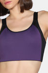 Zelocity Medium Impact Quick Dry Sports Bra with Removable Padding - Loganberry — thumbnail 5