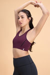 Zelocity  Medium Impact Quick Dry Sports Bra - Fig — thumbnail 2