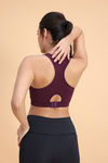 Zelocity  Medium Impact Quick Dry Sports Bra - Fig — thumbnail 3