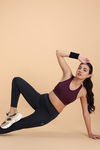 Zelocity  Medium Impact Quick Dry Sports Bra - Fig — thumbnail 4