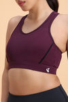 Zelocity  Medium Impact Quick Dry Sports Bra - Fig — thumbnail 5