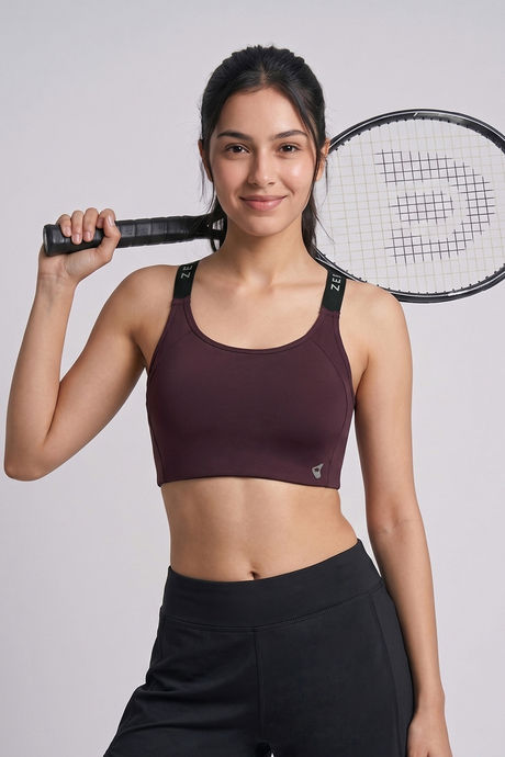 Zelocity Medium Impact Sports Bra - Fig Buy Zelocity Medium Impact Sports Bra - Fig