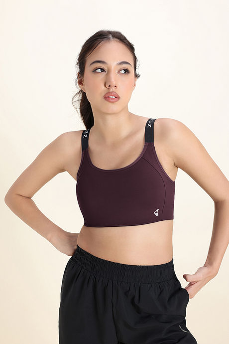 Zelocity Medium Impact Sports Bra - Fig — image 2
