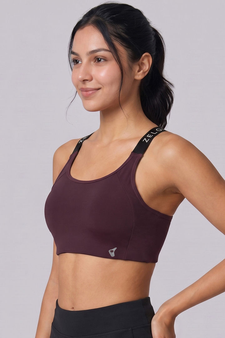 Zelocity Medium Impact Sports Bra - Fig — image 3