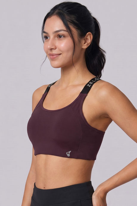 Zelocity Medium Impact Sports Bra - Fig — image 3