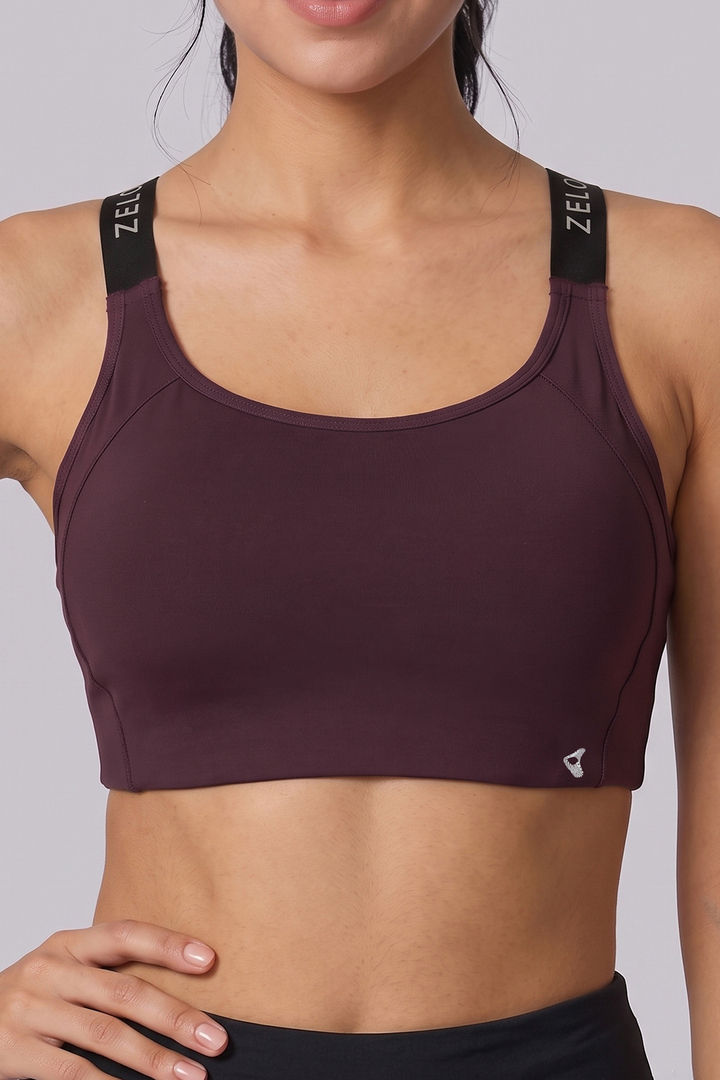 Zelocity Medium Impact Sports Bra - Fig — image 5