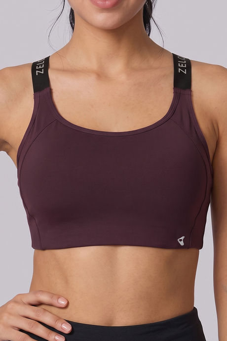 Zelocity Medium Impact Sports Bra - Fig — image 5