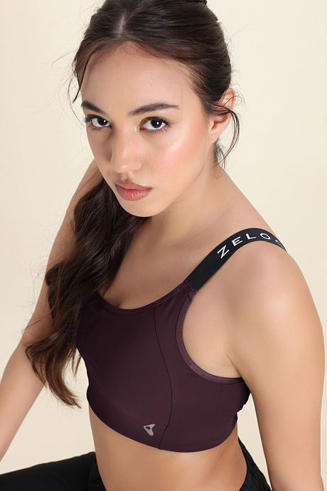 Zelocity Medium Impact Sports Bra - Fig — image 7
