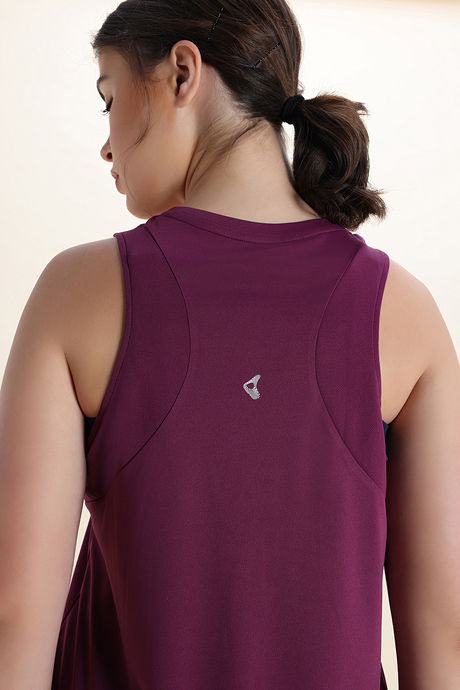 Zelocity Quick Dry Contour Fit Tank Top - Dark Purple — image 6