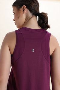 Zelocity Quick Dry Contour Fit Tank Top - Dark Purple — thumbnail 6