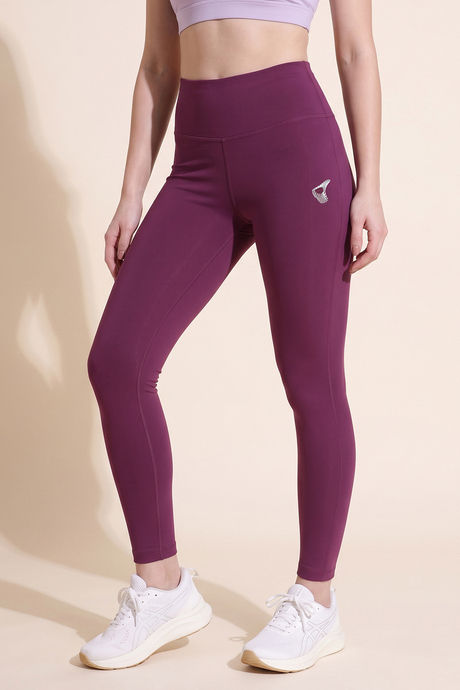 Zelocity Quick Dry Gym Leggings - Dark Purple — image 2