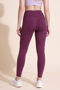 Zelocity Quick Dry Gym Leggings - Dark Purple — thumbnail 3