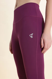 Zelocity Quick Dry Gym Leggings - Dark Purple — thumbnail 6