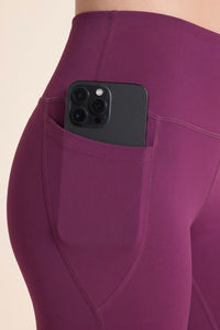 Zelocity Quick Dry Gym Leggings - Dark Purple — thumbnail 6