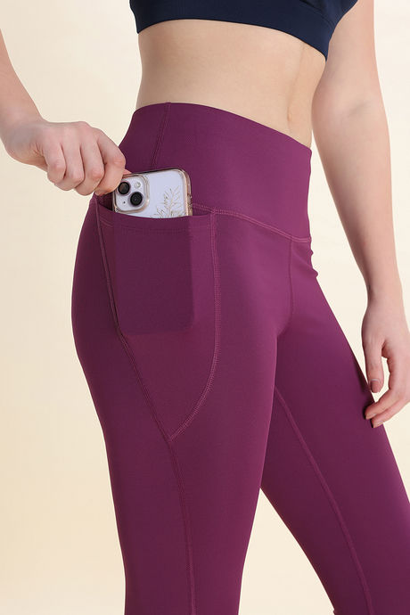 Zelocity Quick Dry Gym Leggings - Dark Purple — image 7
