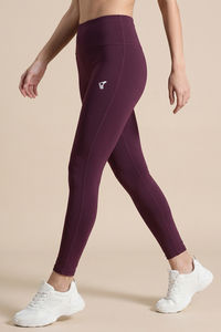 Zelocity Quick Dry Gym Leggings - Fig — thumbnail 3