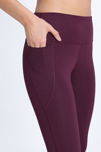 Zelocity Quick Dry Gym Leggings - Fig — thumbnail 7